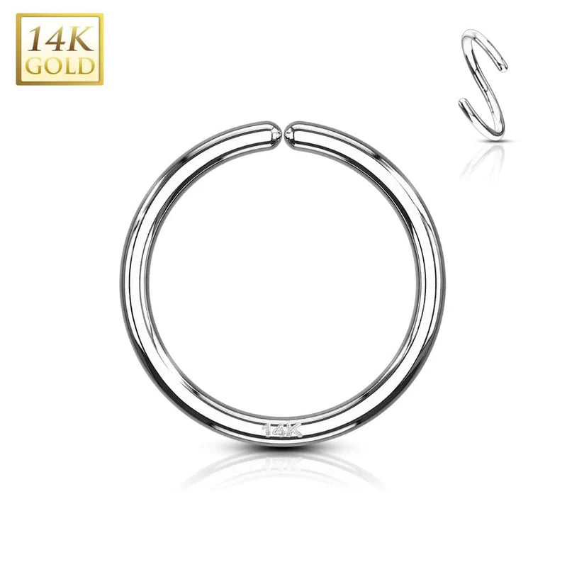 14KT Solid Gold Multi-Piercing Seamless Hoop