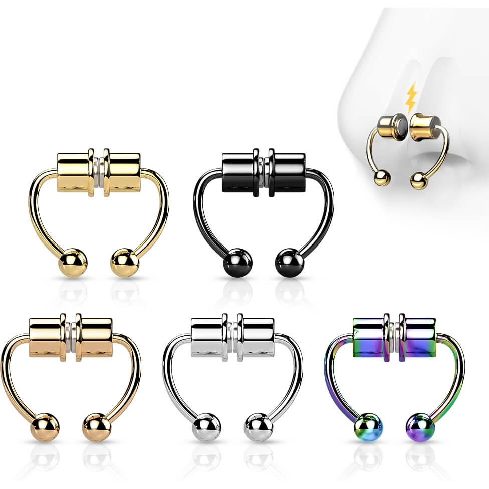 Magnetic Faux Septum Horseshoe Ring