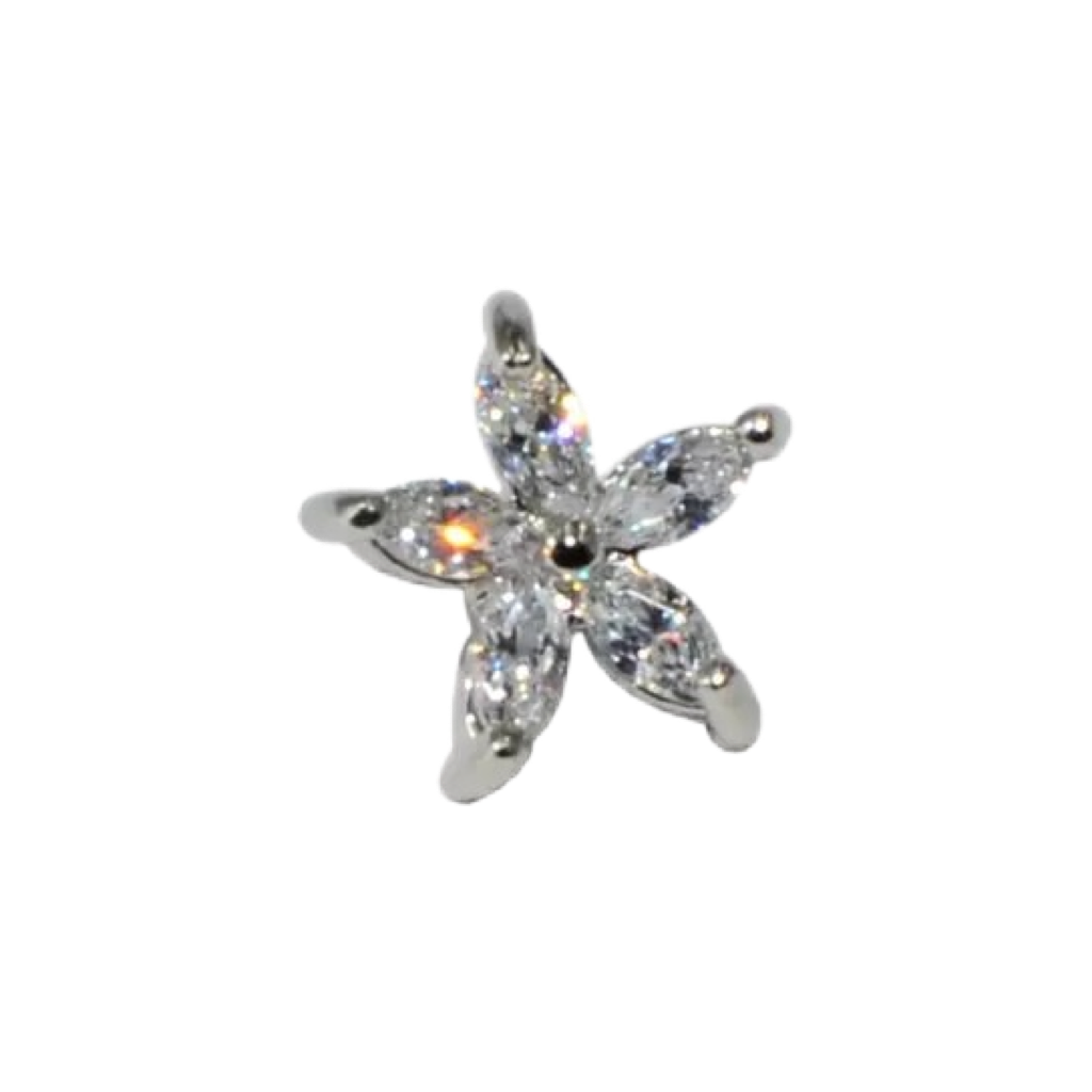 Flower Marquis CZ Dermal Anchor Top