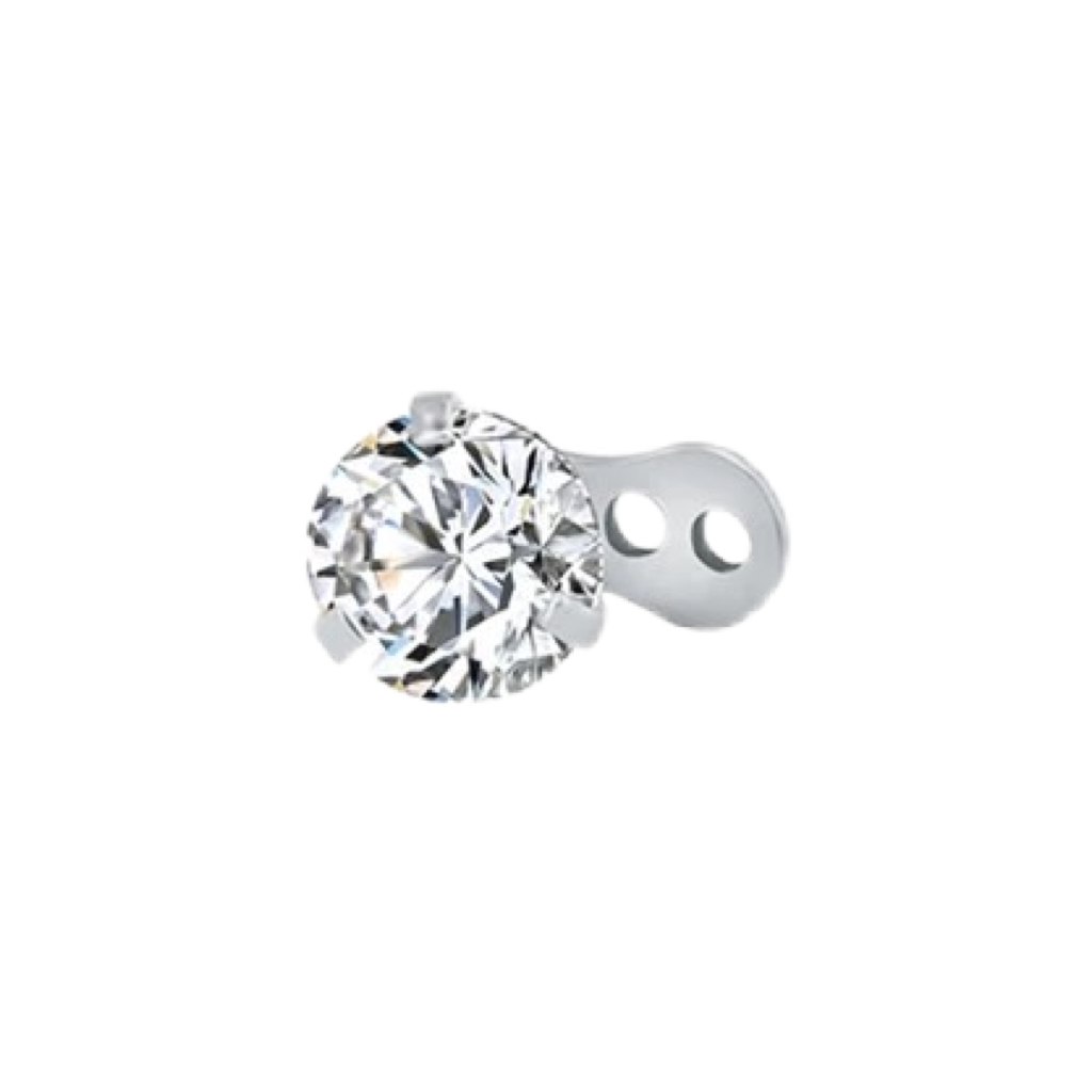 Round CZ Dermal Anchor Top