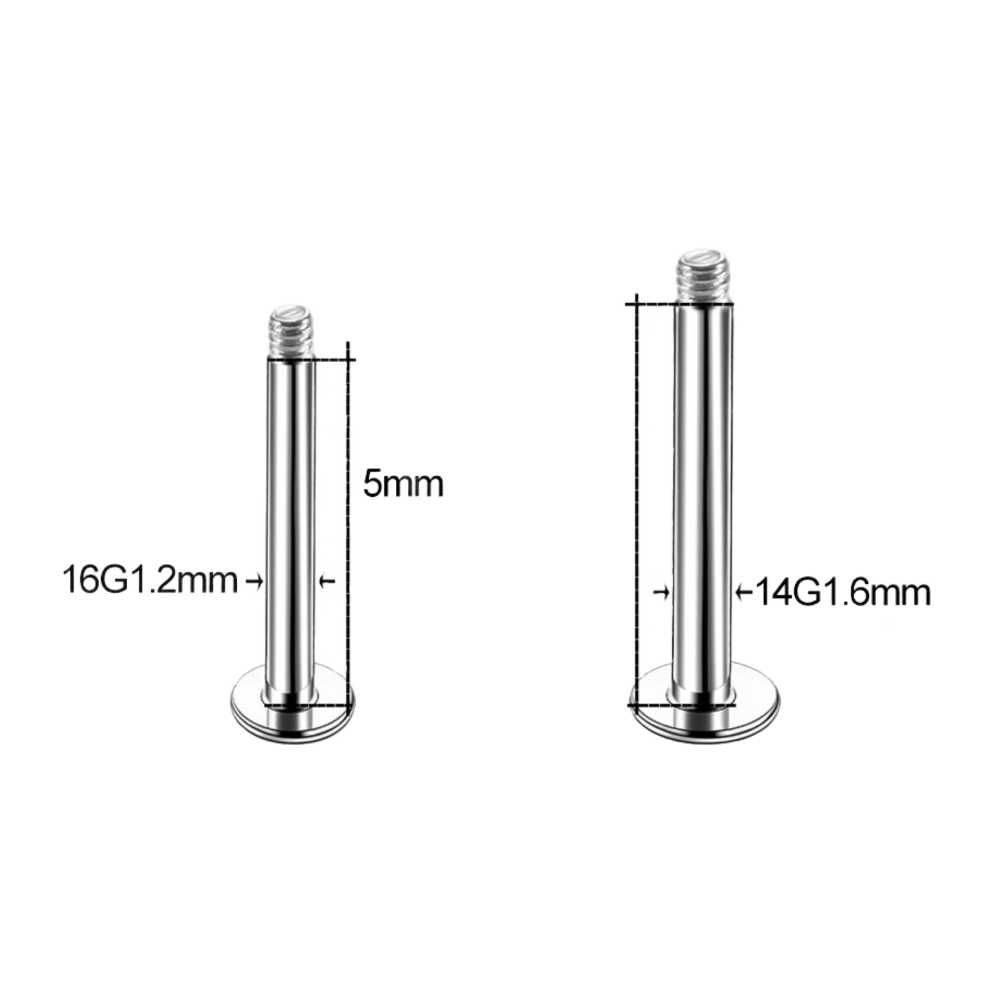 Stainless Steel Externally Threaded Labret