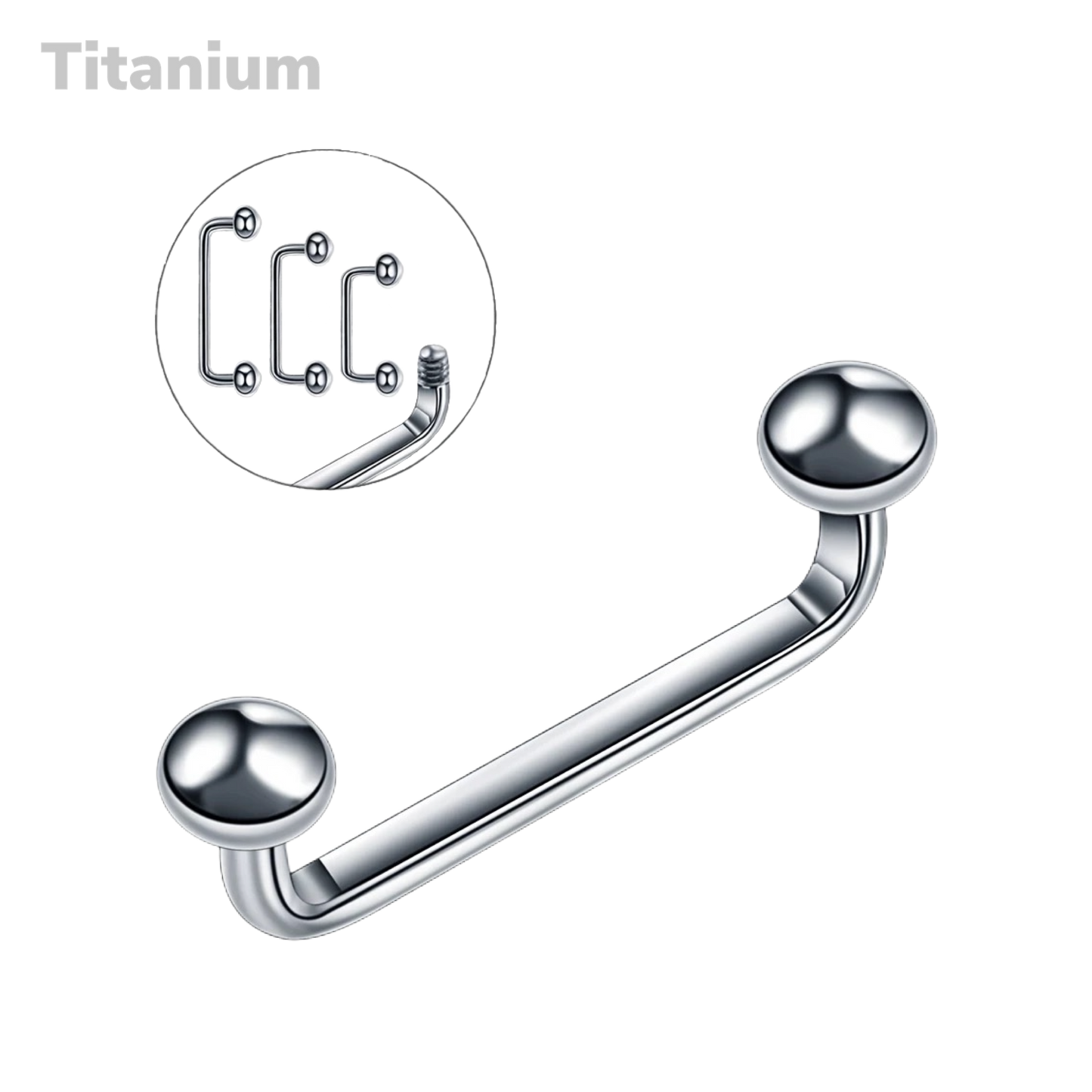 Titanium Ball Top Surface Barbell