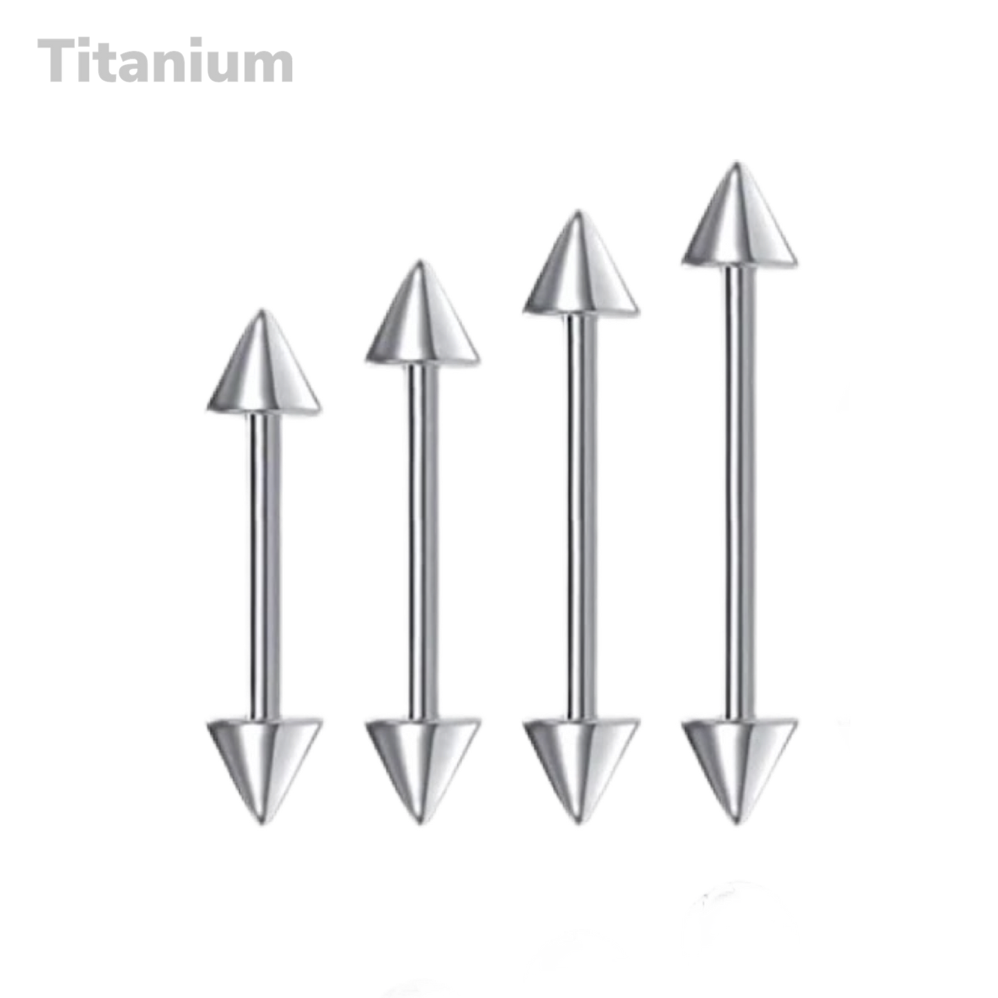 Titanium Spike Ends Stratight Barbell