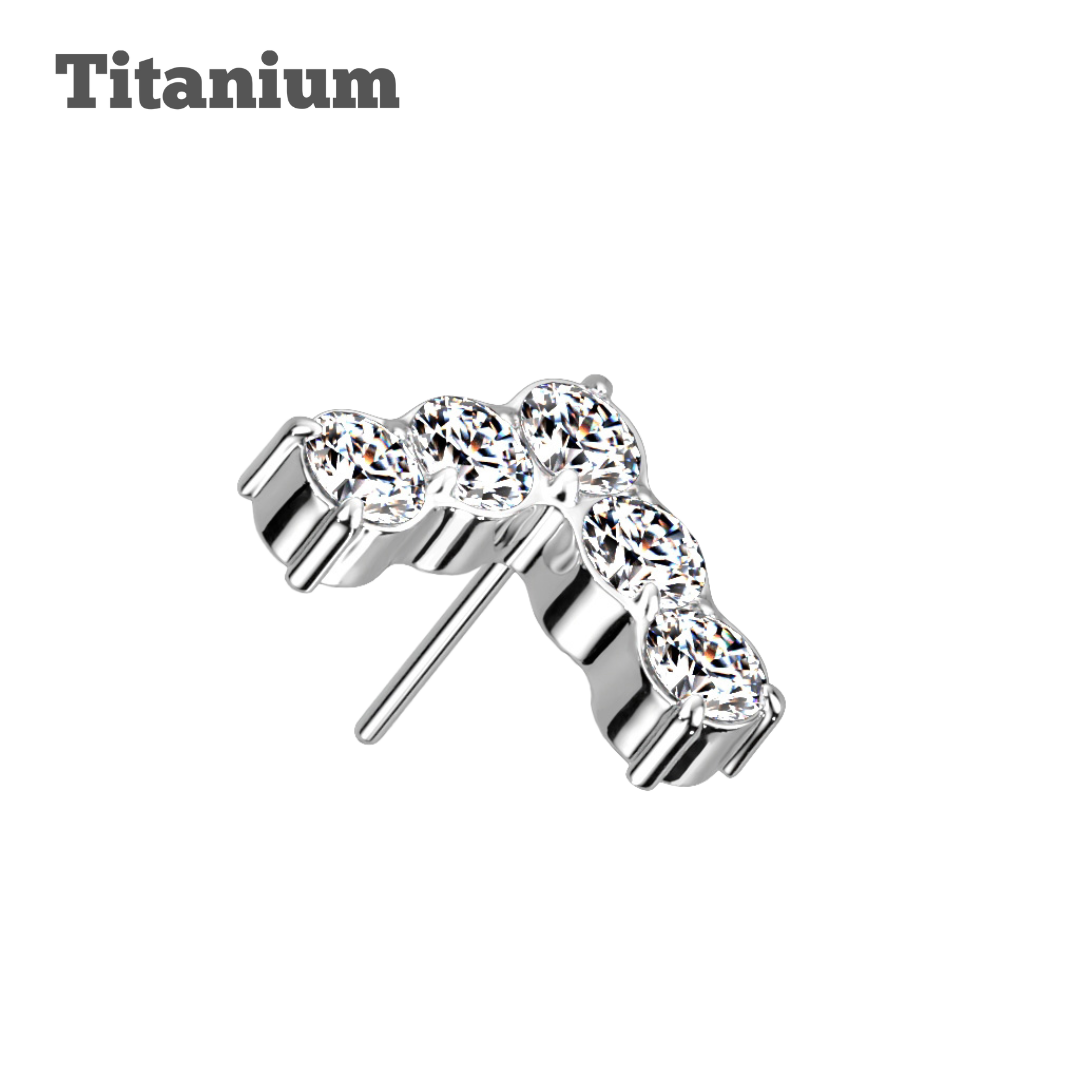 Studded Peak Titanium Threadless Top