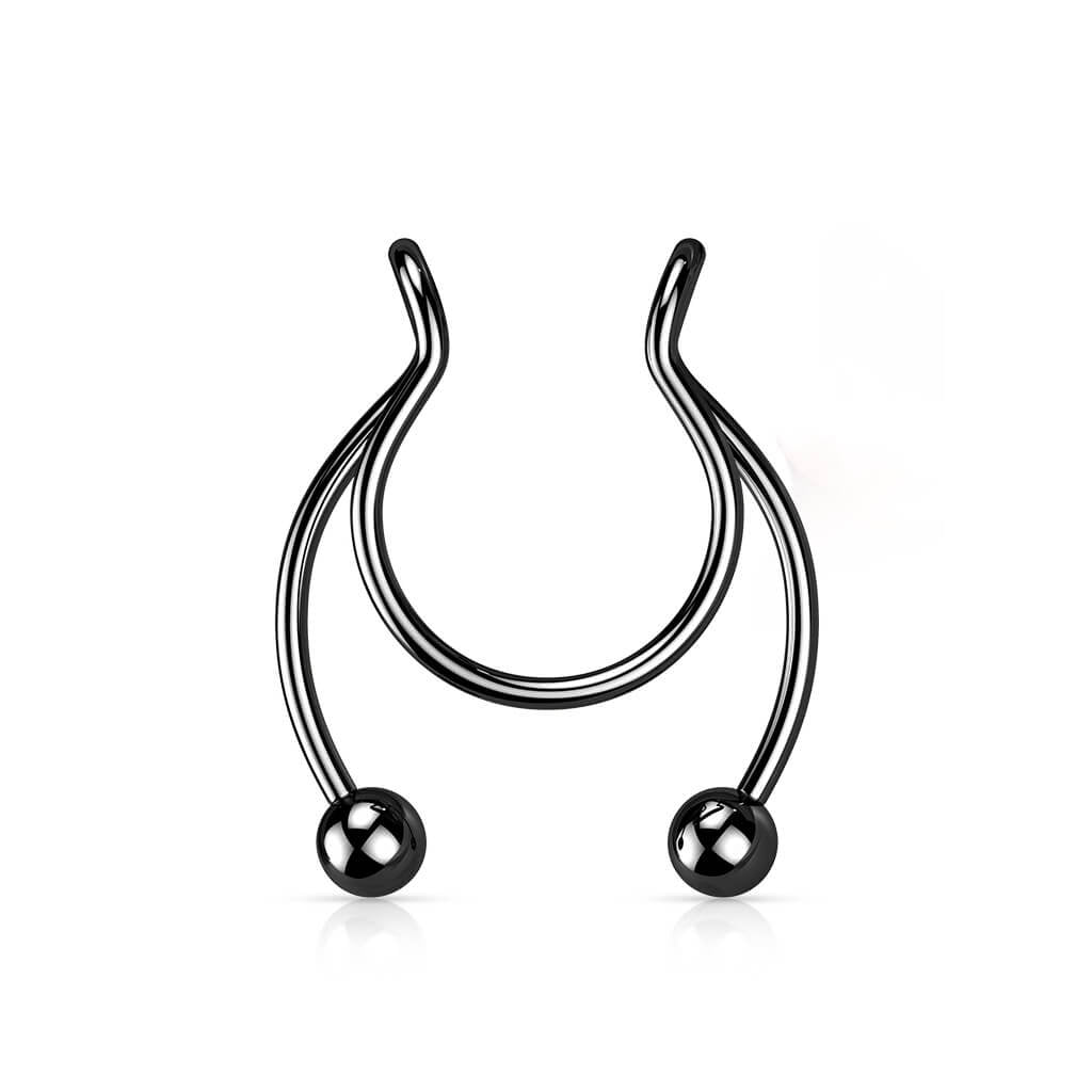 Fake Clip-On Horseshoe Ring for Septum, Nipple & Ear