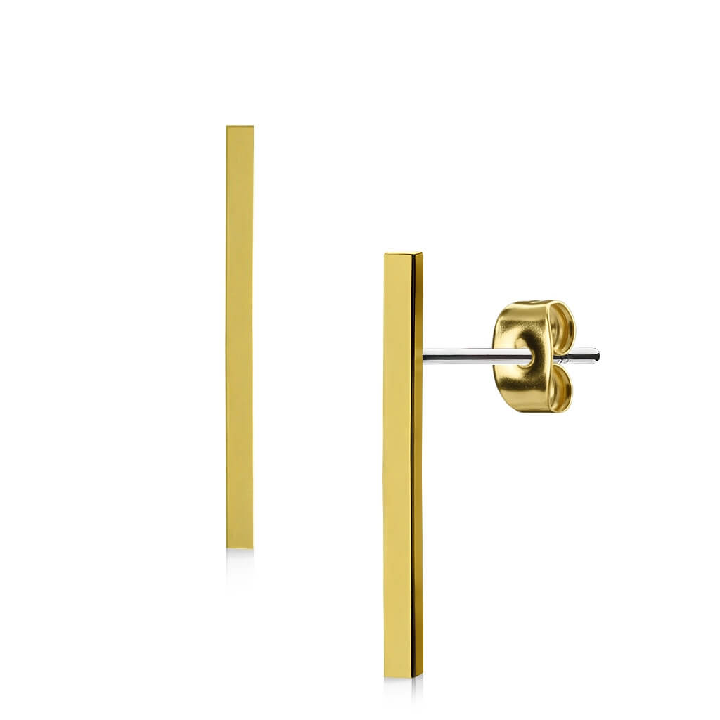 Long Bar Stud Earrings
