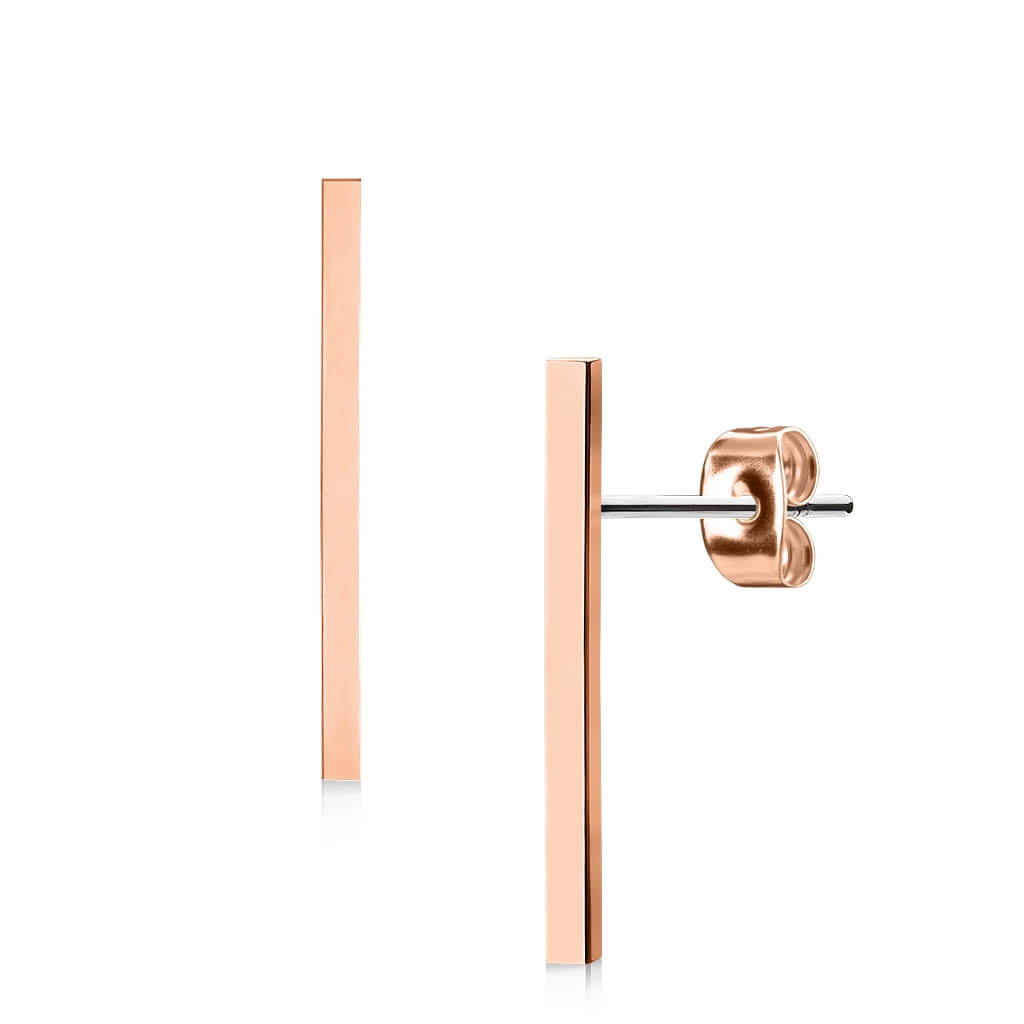 Long Bar Stud Earrings