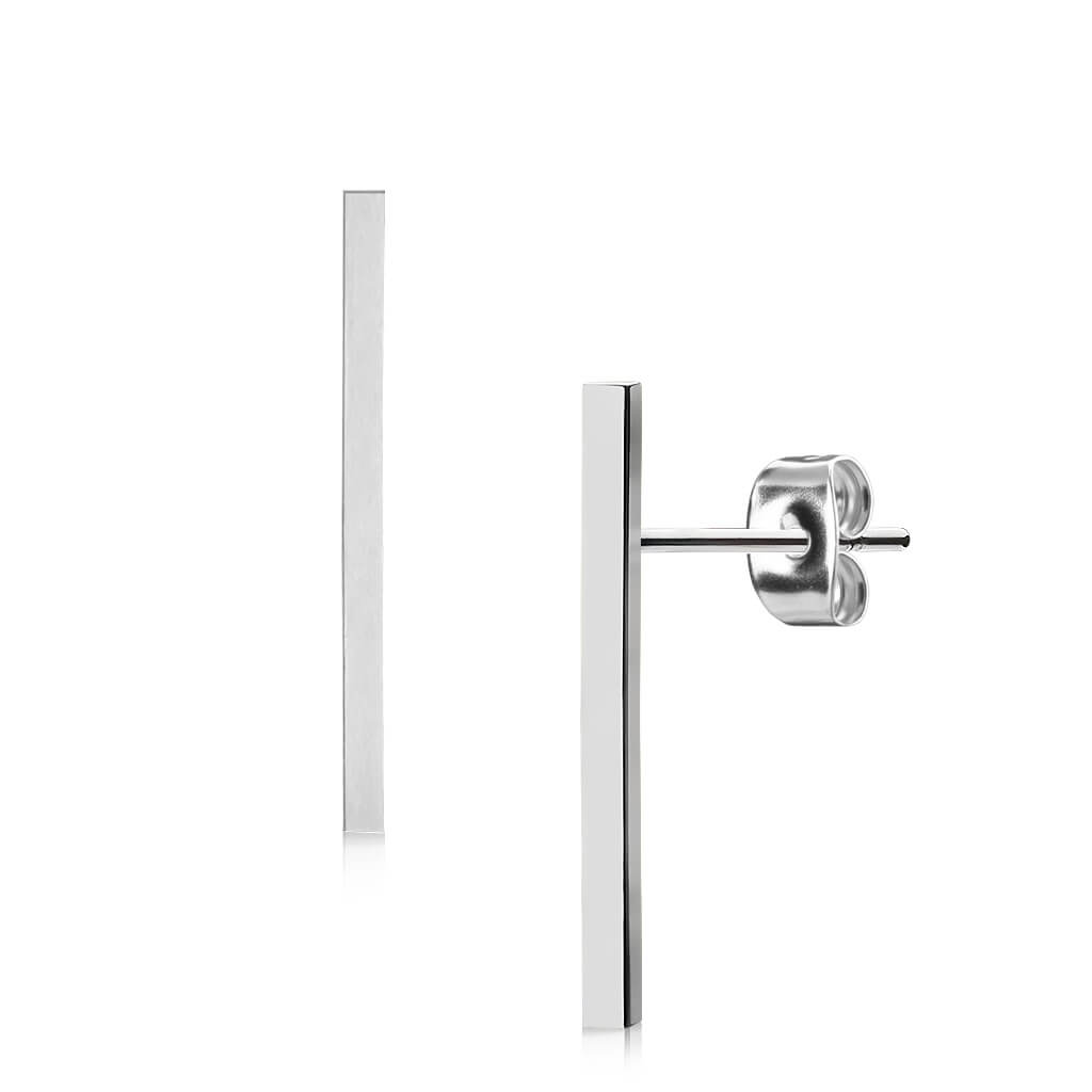 Long Bar Stud Earrings