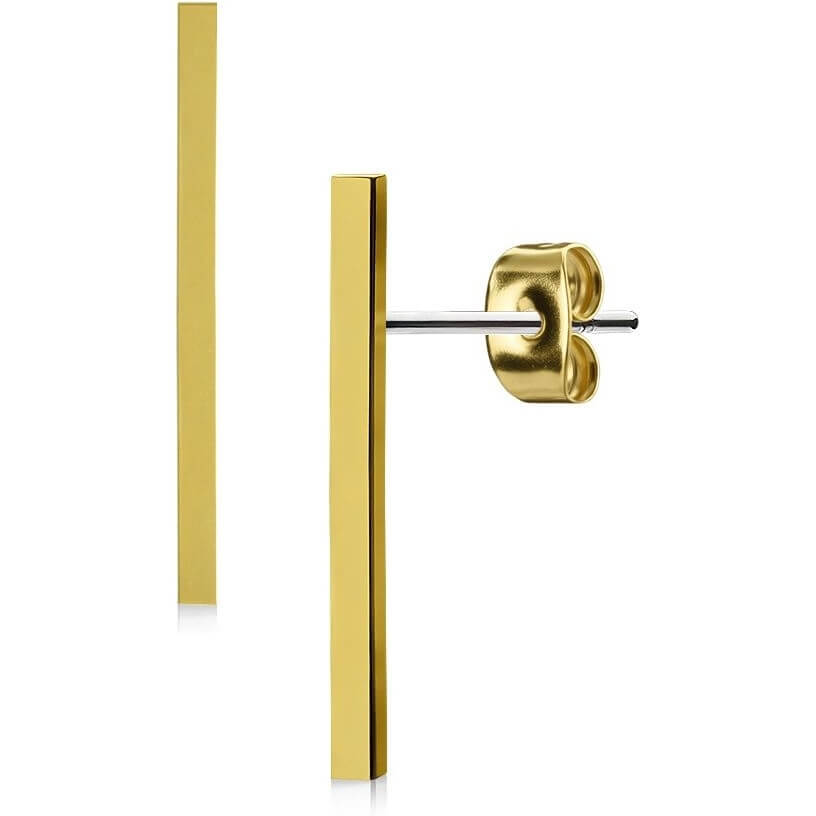 Long Bar Stud Earrings