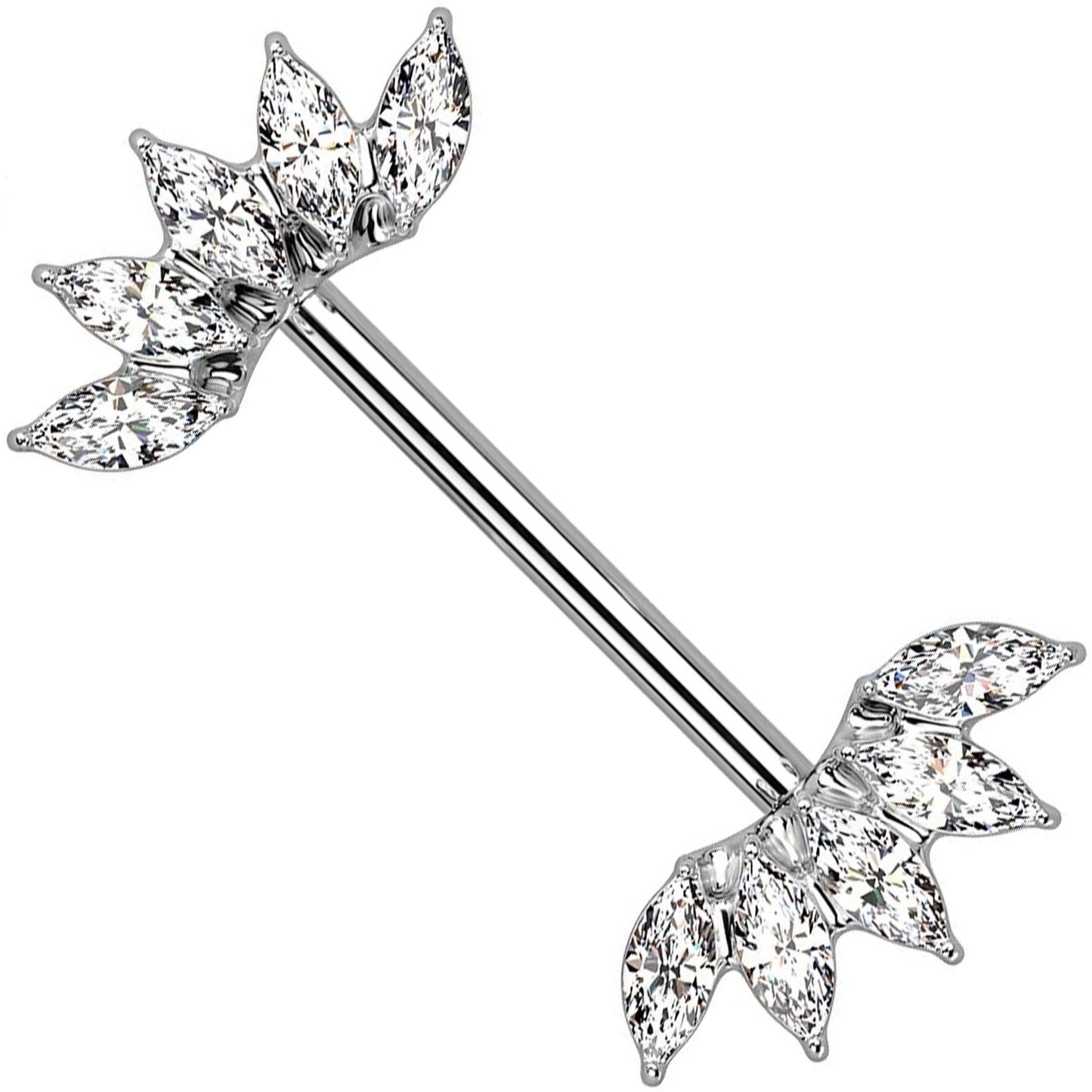 Cluster Gem Straight Barbell