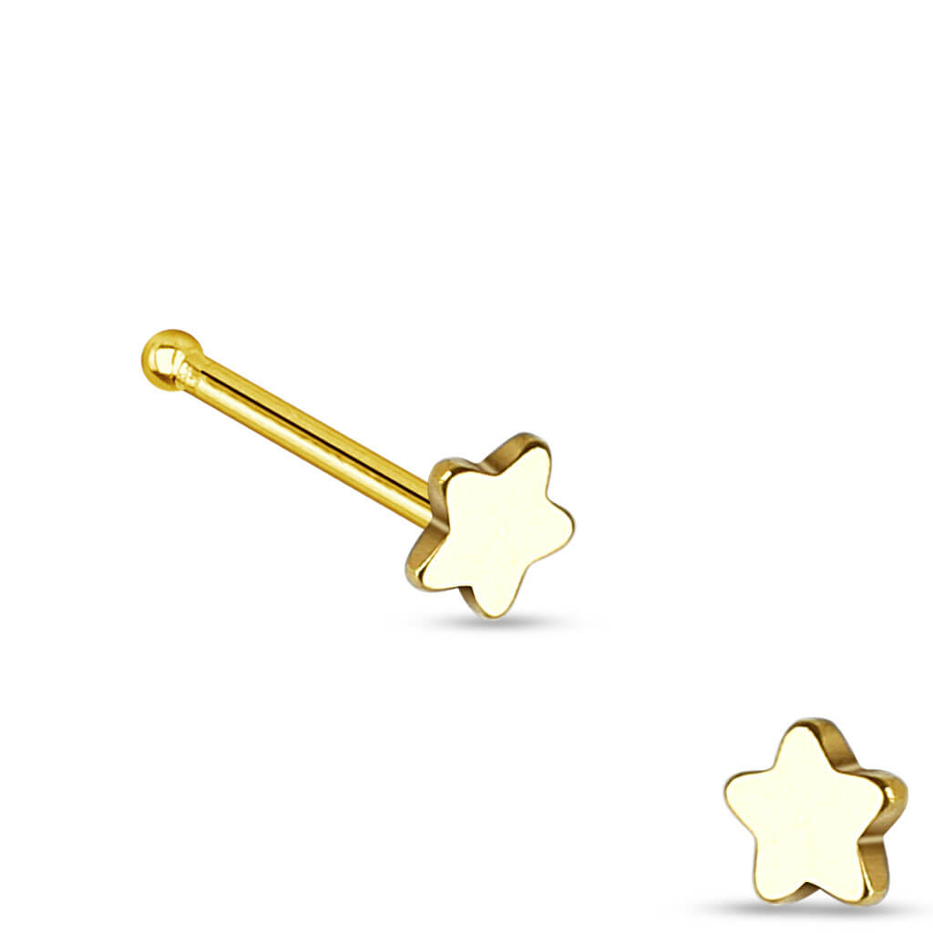 Star Top Nose Stud - Surgical Steel
