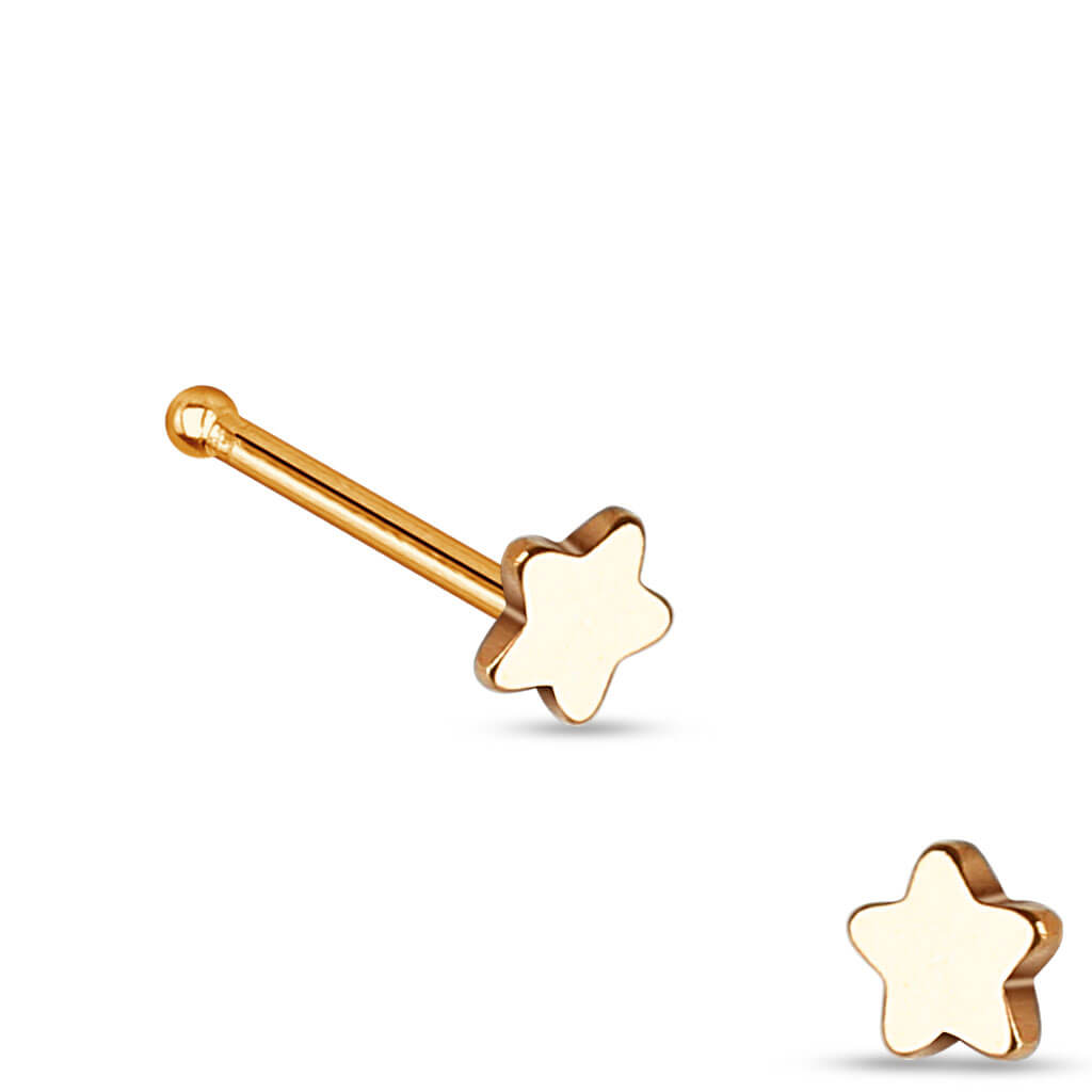 Star Top Nose Stud - Surgical Steel