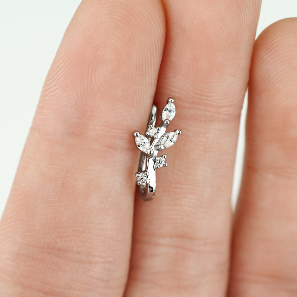 Marquise CZ Non-Piercing Nose & Ear Clip