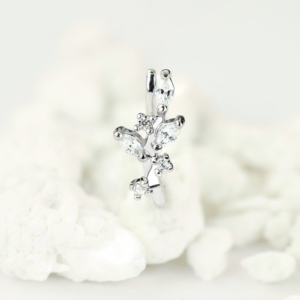 Marquise CZ Non-Piercing Nose & Ear Clip