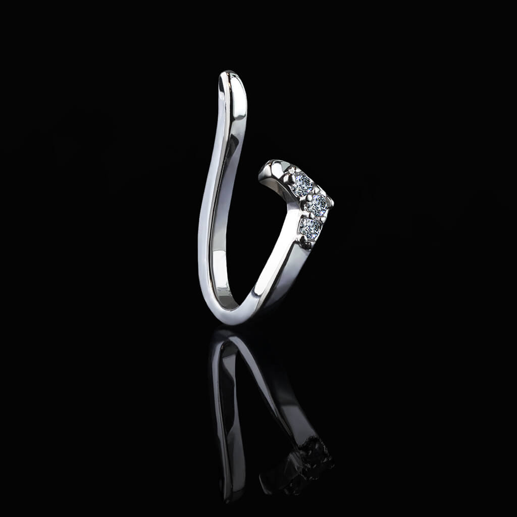 CZ Chevron Non-Piercing Nose & Ear Clip