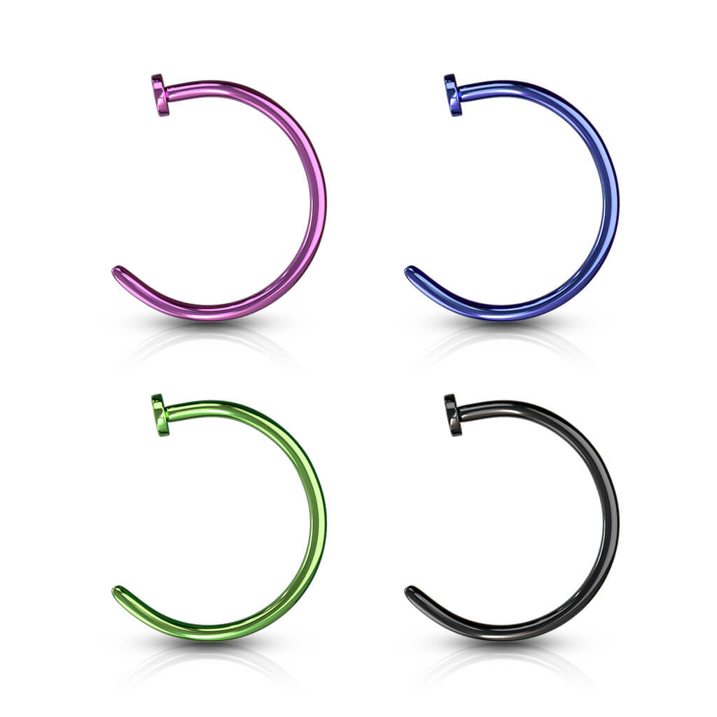Titanium IP Surgical Steel Nose Hoop Ring