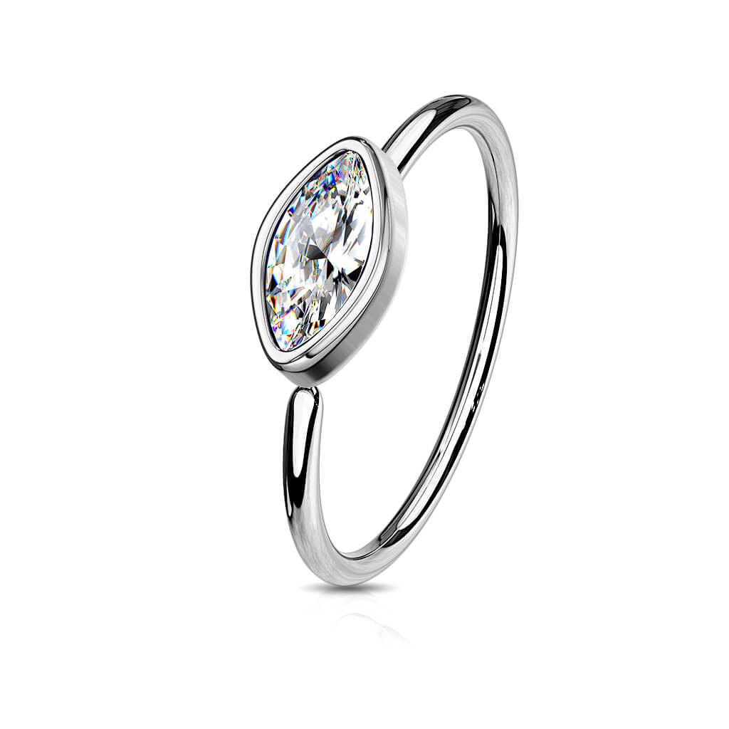 Marquise CZ Bendable Nose Hoop