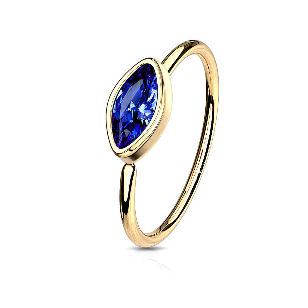 Marquise CZ Bendable Nose Hoop
