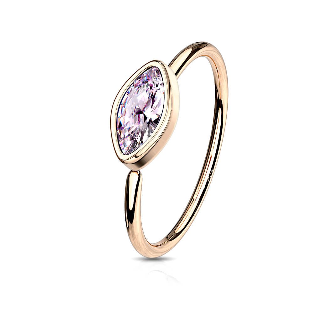 Marquise CZ Bendable Nose Hoop