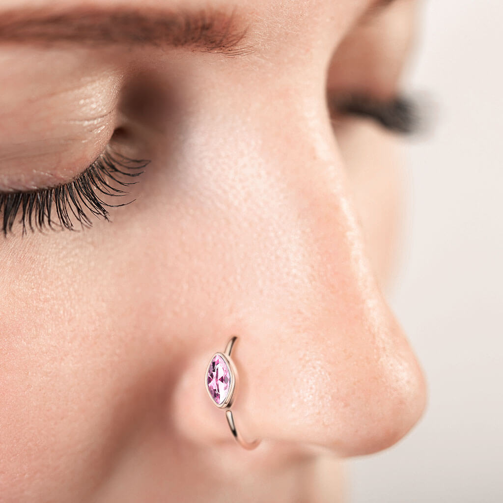 Marquise CZ Bendable Nose Hoop
