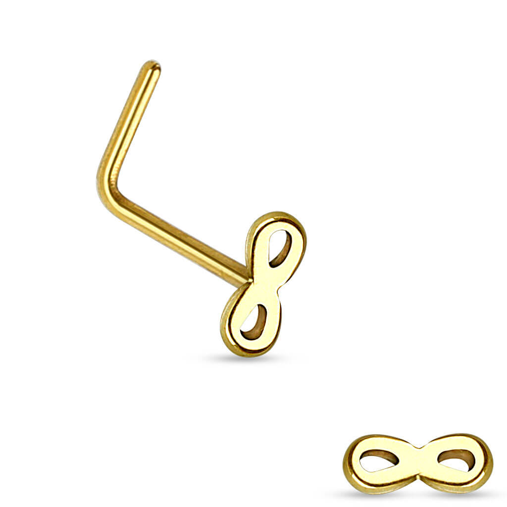 Infinity Top L-Bend Nose Ring - Surgical Steel