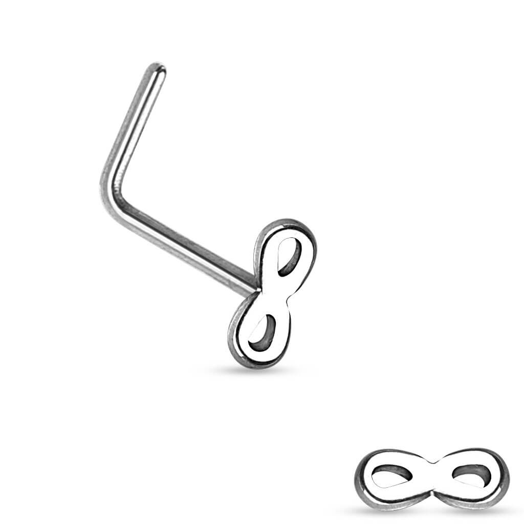 Infinity Top L-Bend Nose Ring - Surgical Steel