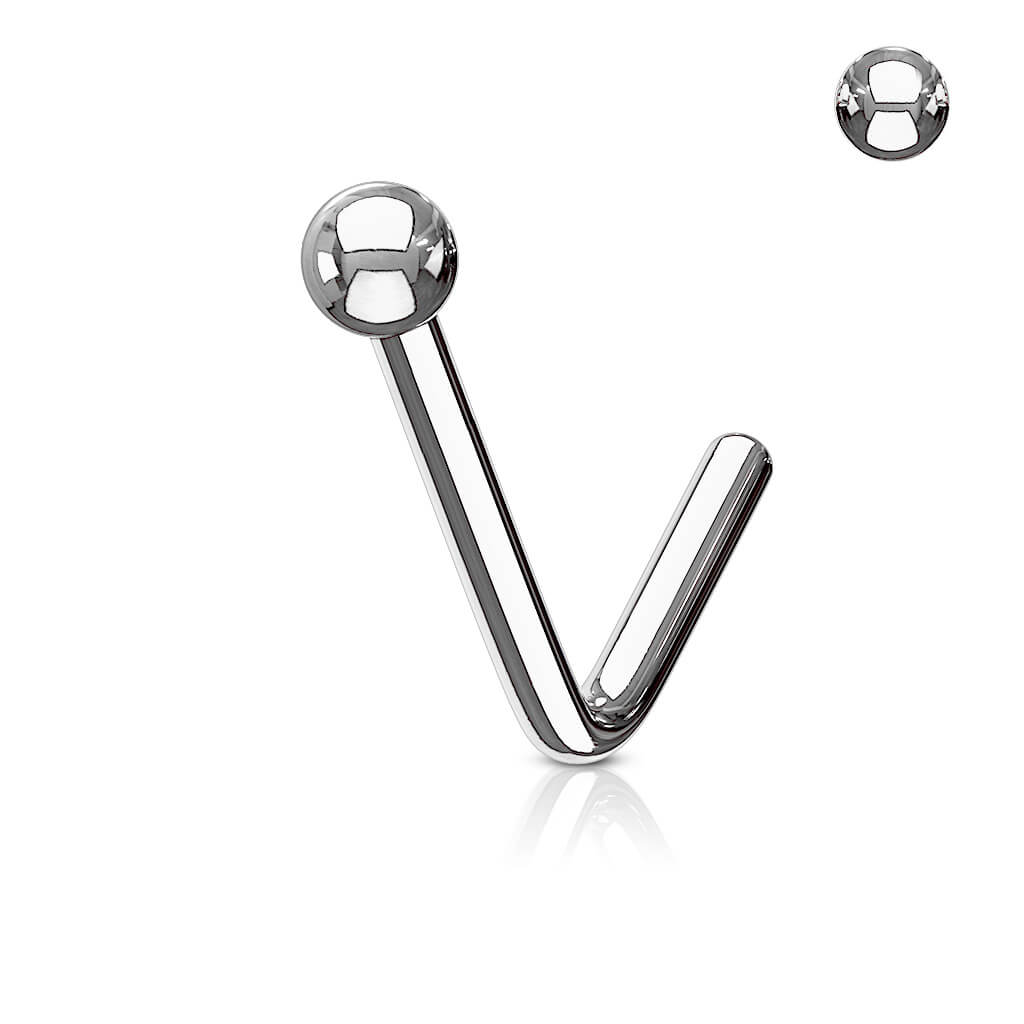 Ball End L-Bend Nose Stud