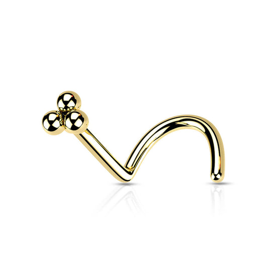Triple Ball Cluster Nose Screw Ring