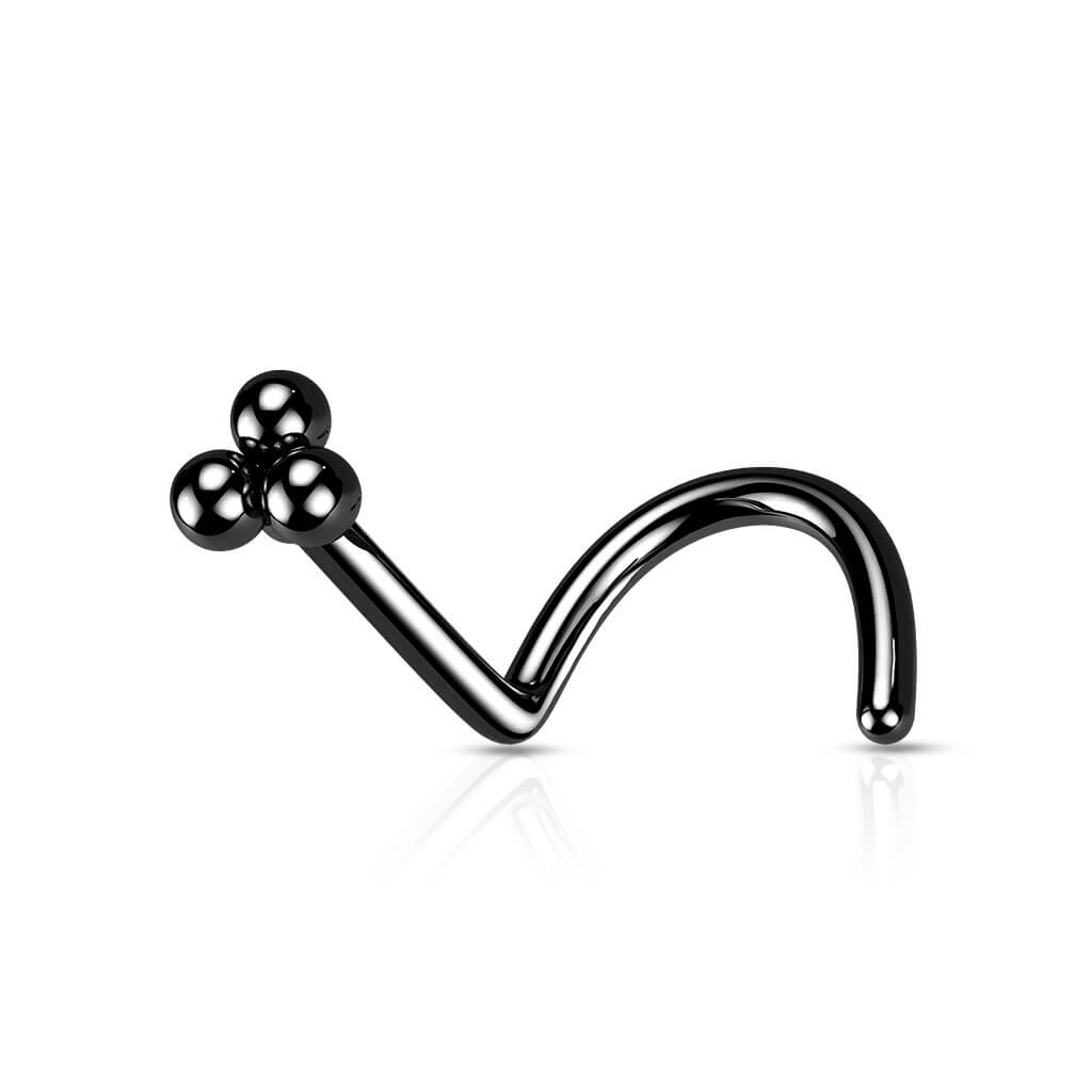 Triple Ball Cluster Nose Screw Ring