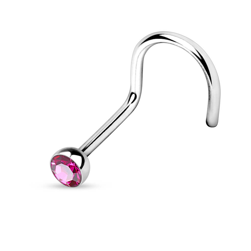 Gem Half-Ball Nose Screw – 18G & 20G