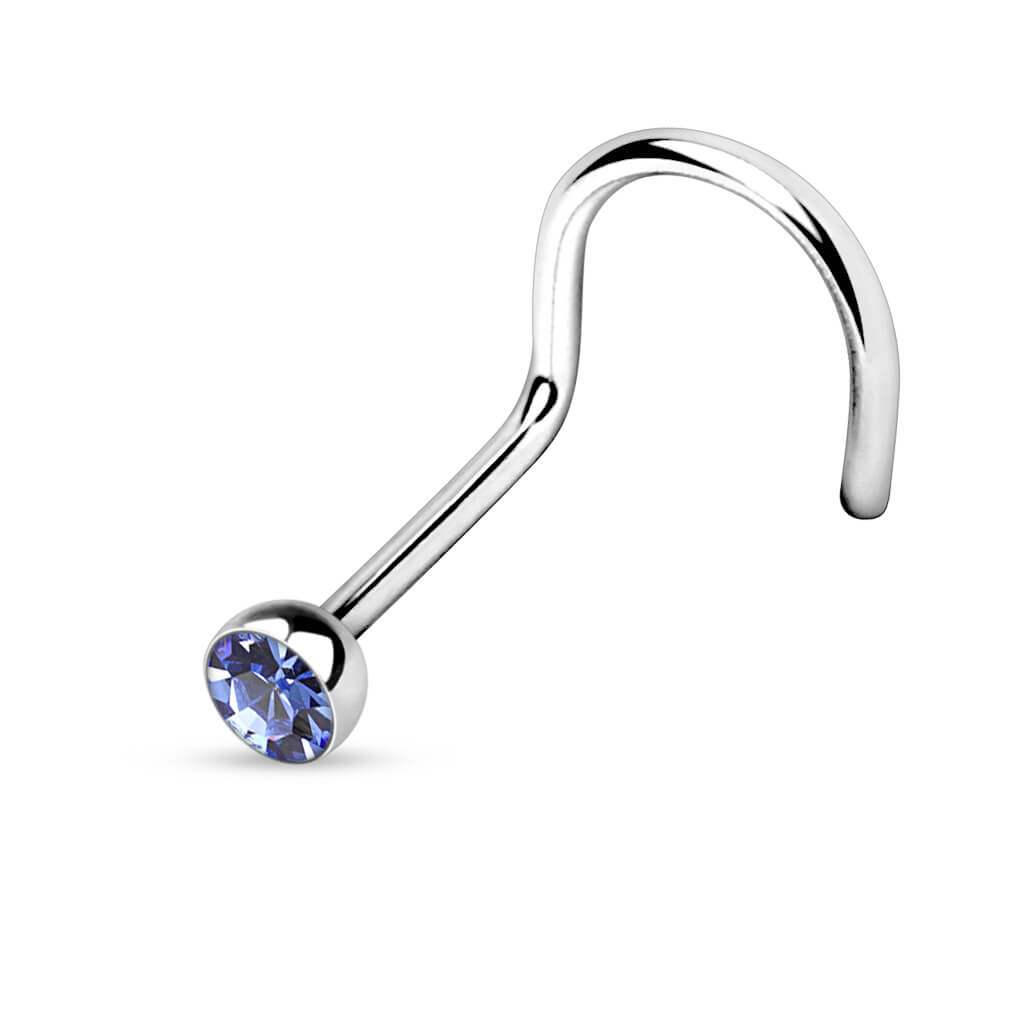 Gem Half-Ball Nose Screw – 18G & 20G