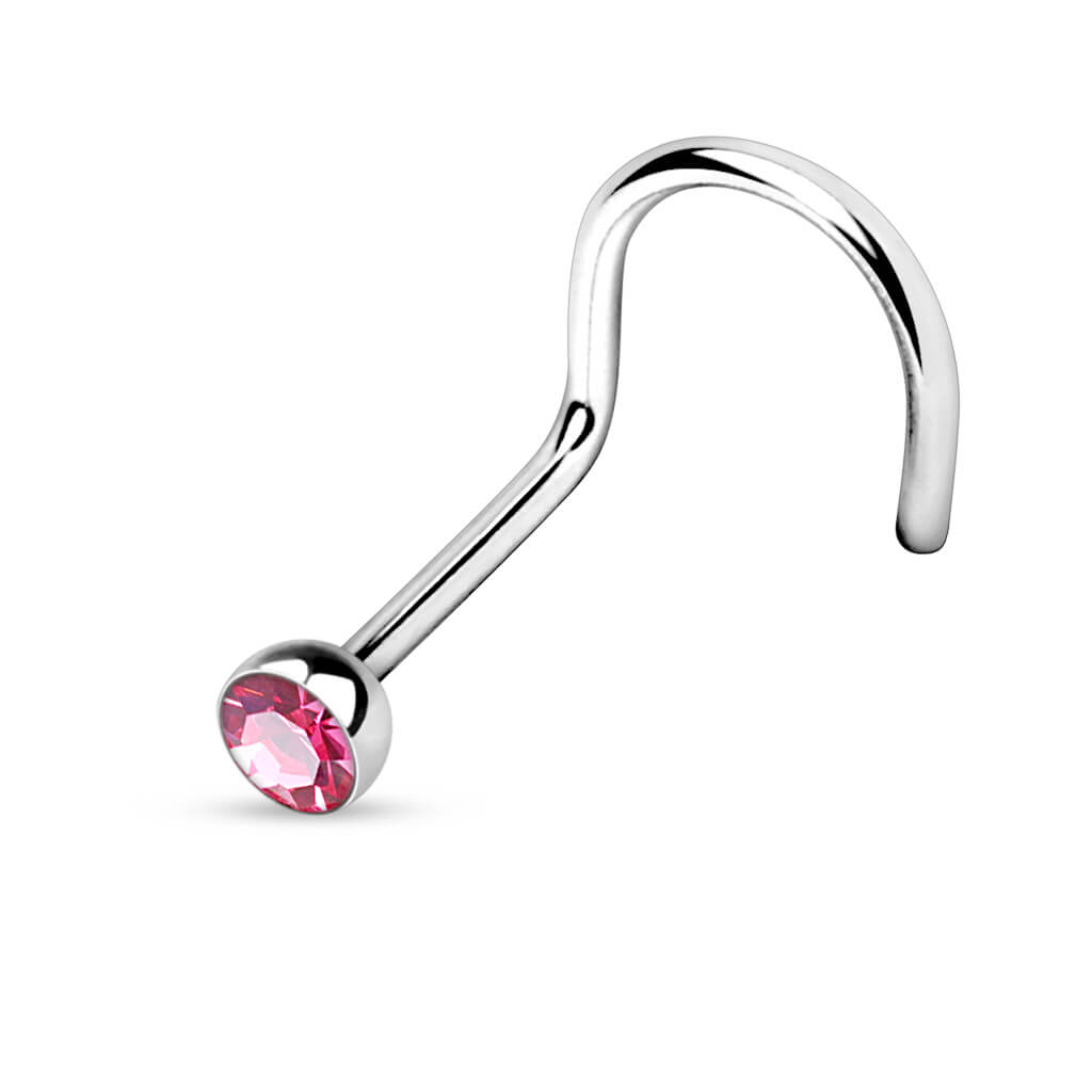 Gem Half-Ball Nose Screw – 18G & 20G