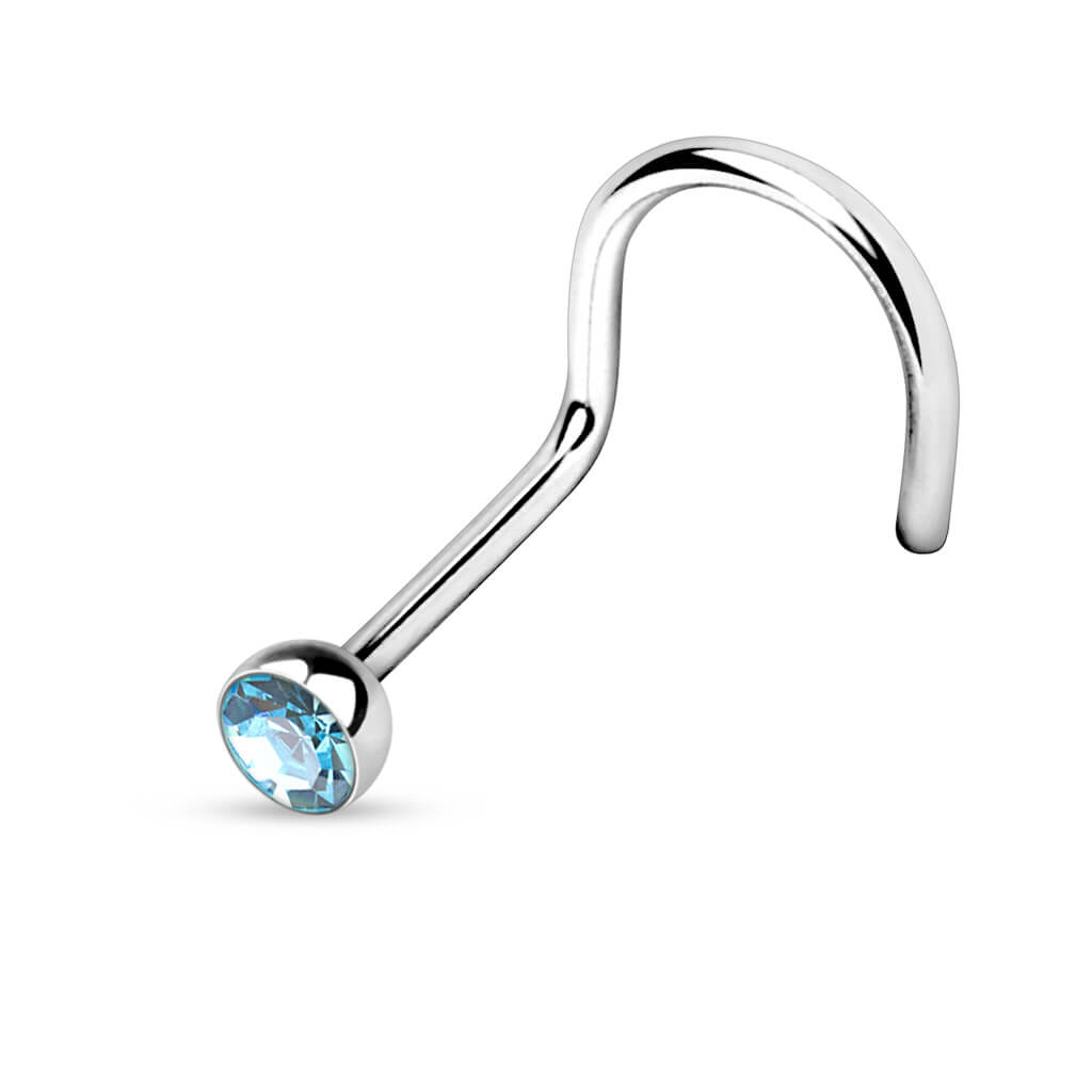 Gem Half-Ball Nose Screw – 18G & 20G