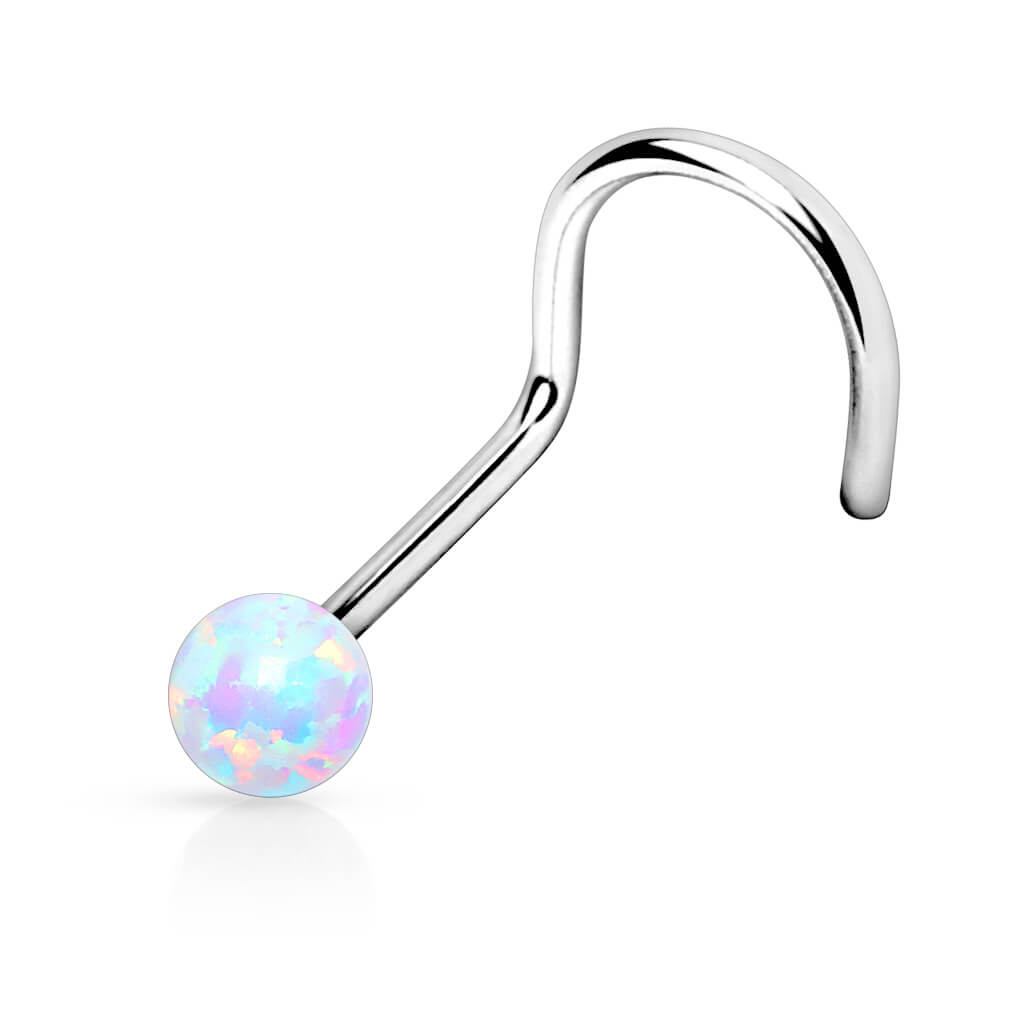 Opal Ball Nose Screw in Surgical Steel
