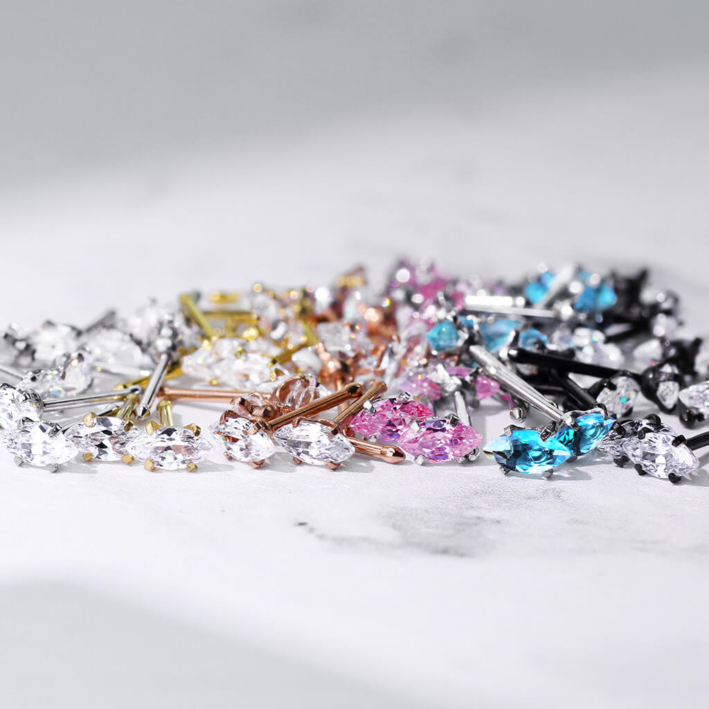 Marquise CZ Nose Bone Stud
