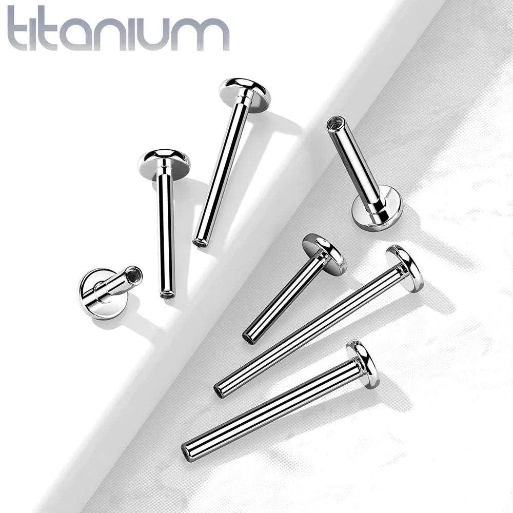 Titanium Internally Threaded 4mm Base Labret Posts
