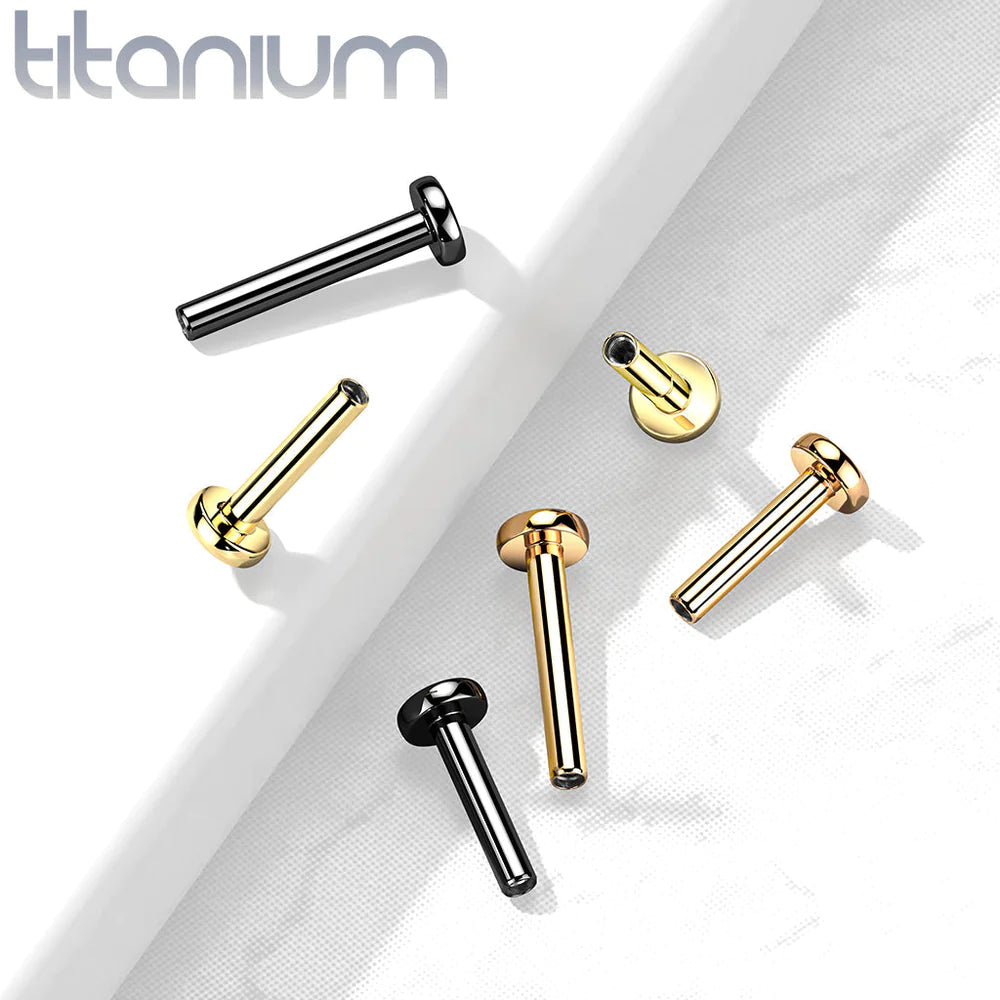 Titanium Internally Threaded 4mm Base Labret Posts