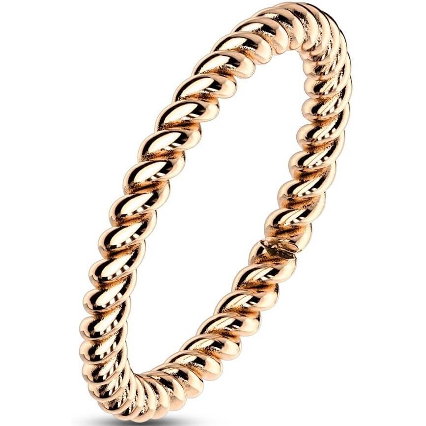 Braided Rose Gold Stackable Ring