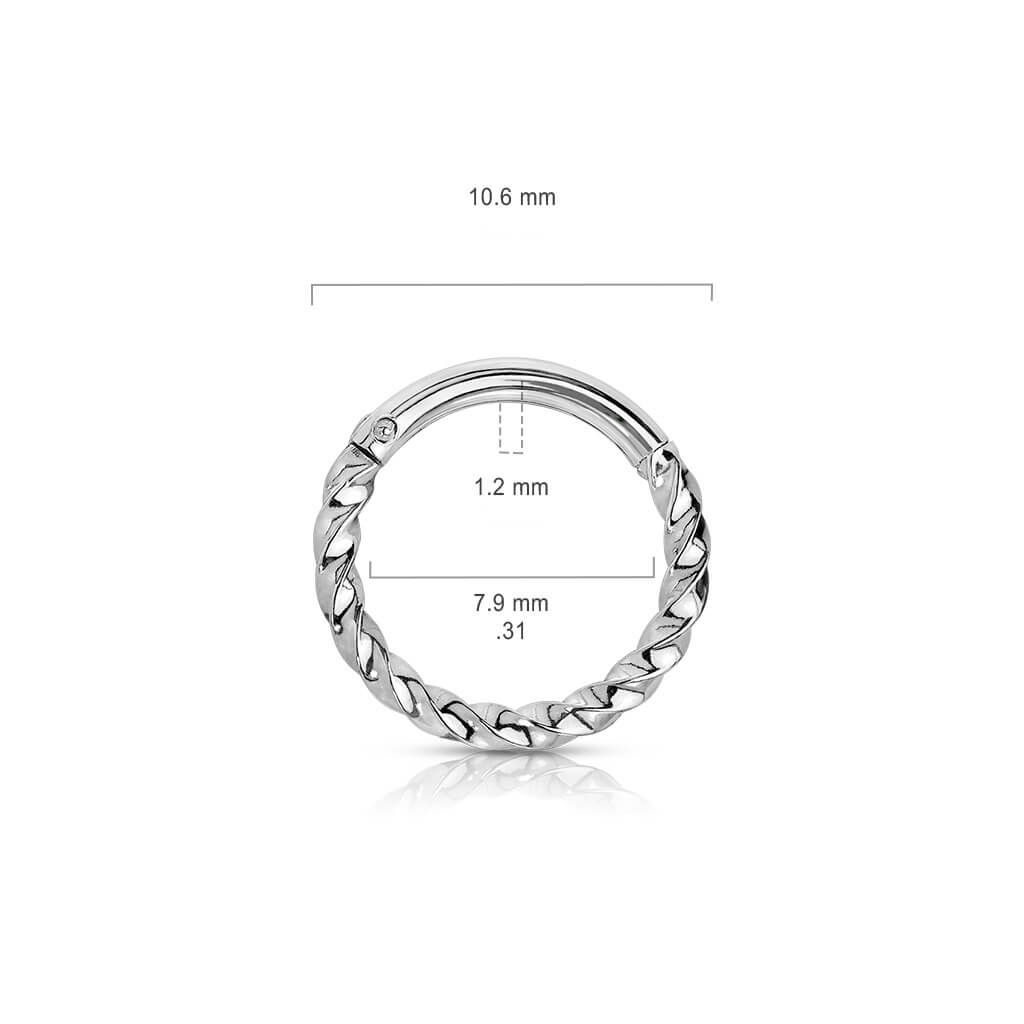 Twisted Hinged Hoop Earrings