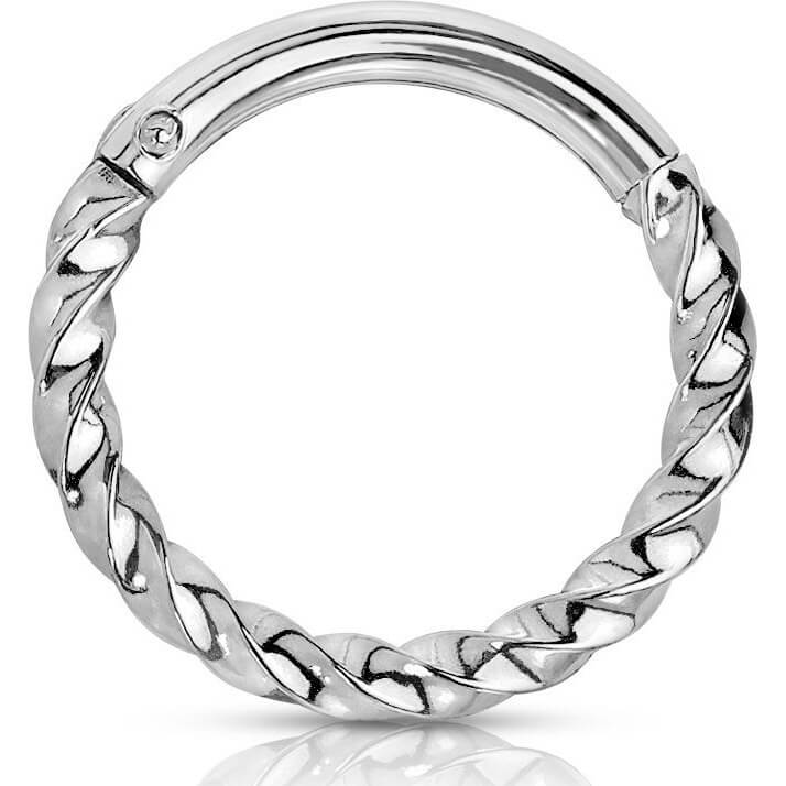 Twisted Hinged Hoop Earrings