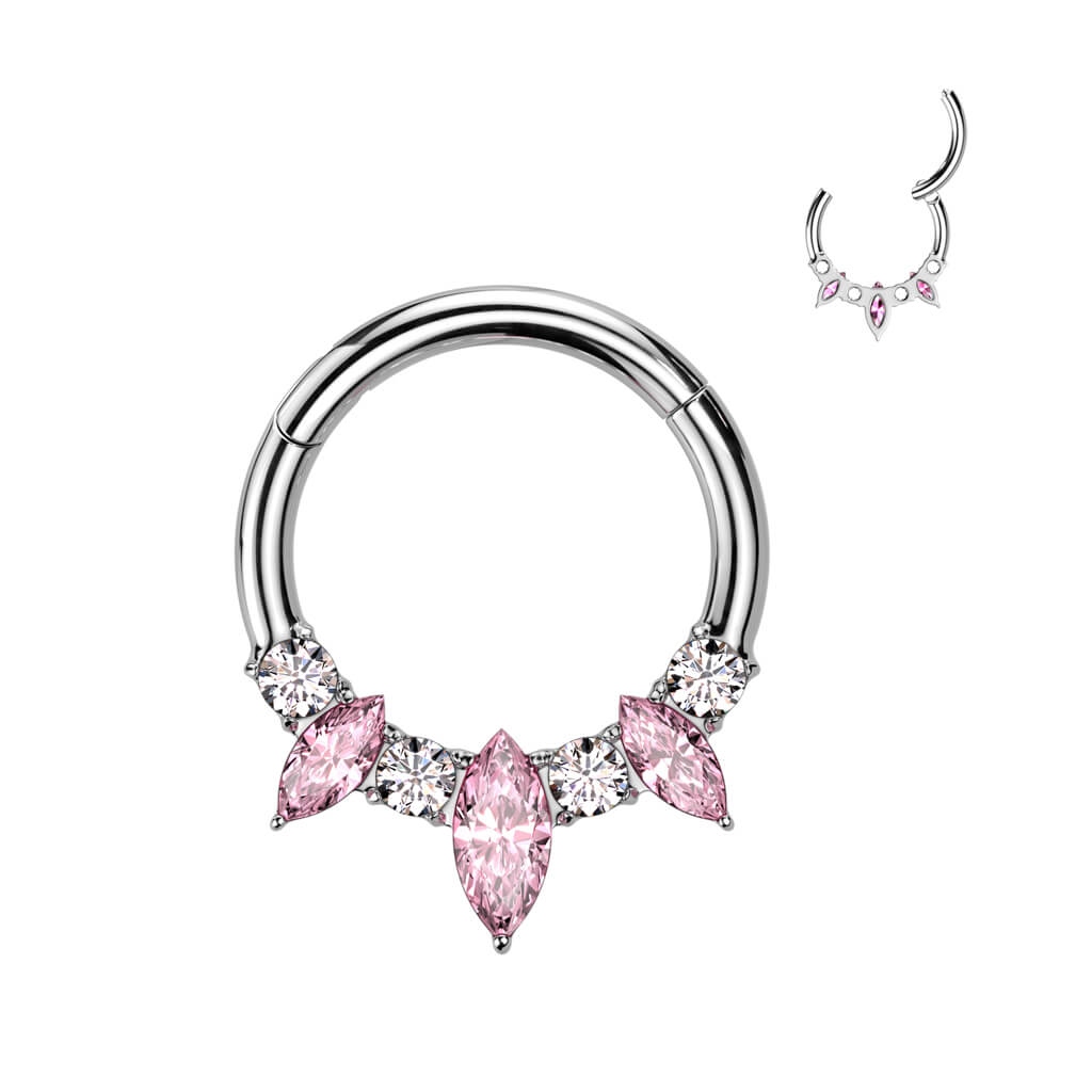 Titanium Arabelle Hinged Hoop