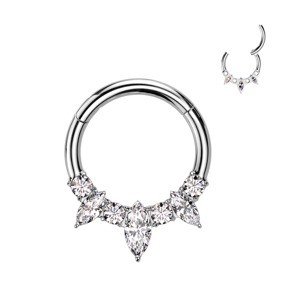 Titanium Arabelle Hinged Hoop