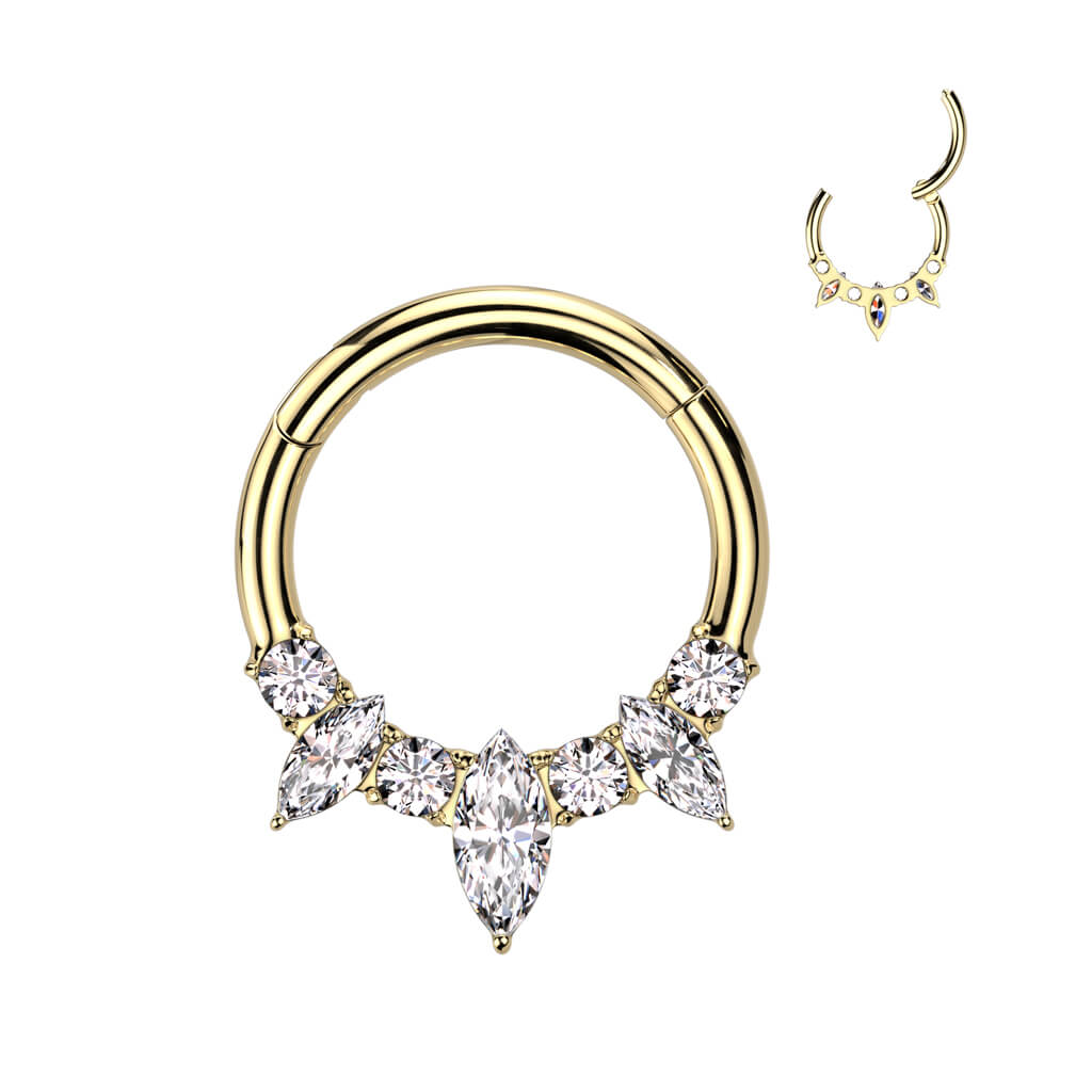 Titanium Arabelle Hinged Hoop
