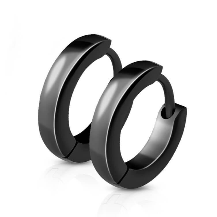 Small Plain Dome Huggie Hoop Earrings