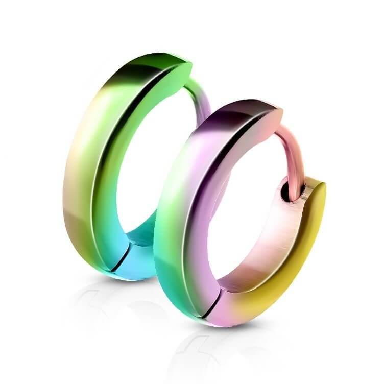 Small Plain Dome Huggie Hoop Earrings