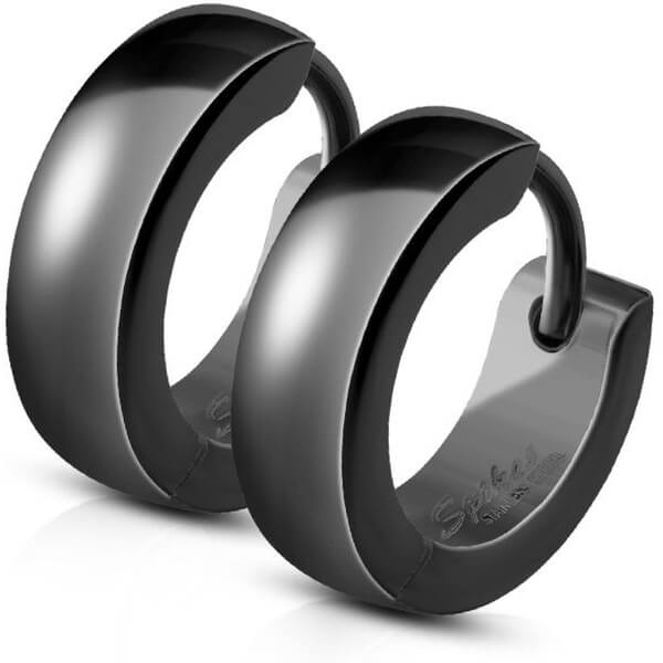 Classic Plain Dome Huggie Hoop Earrings