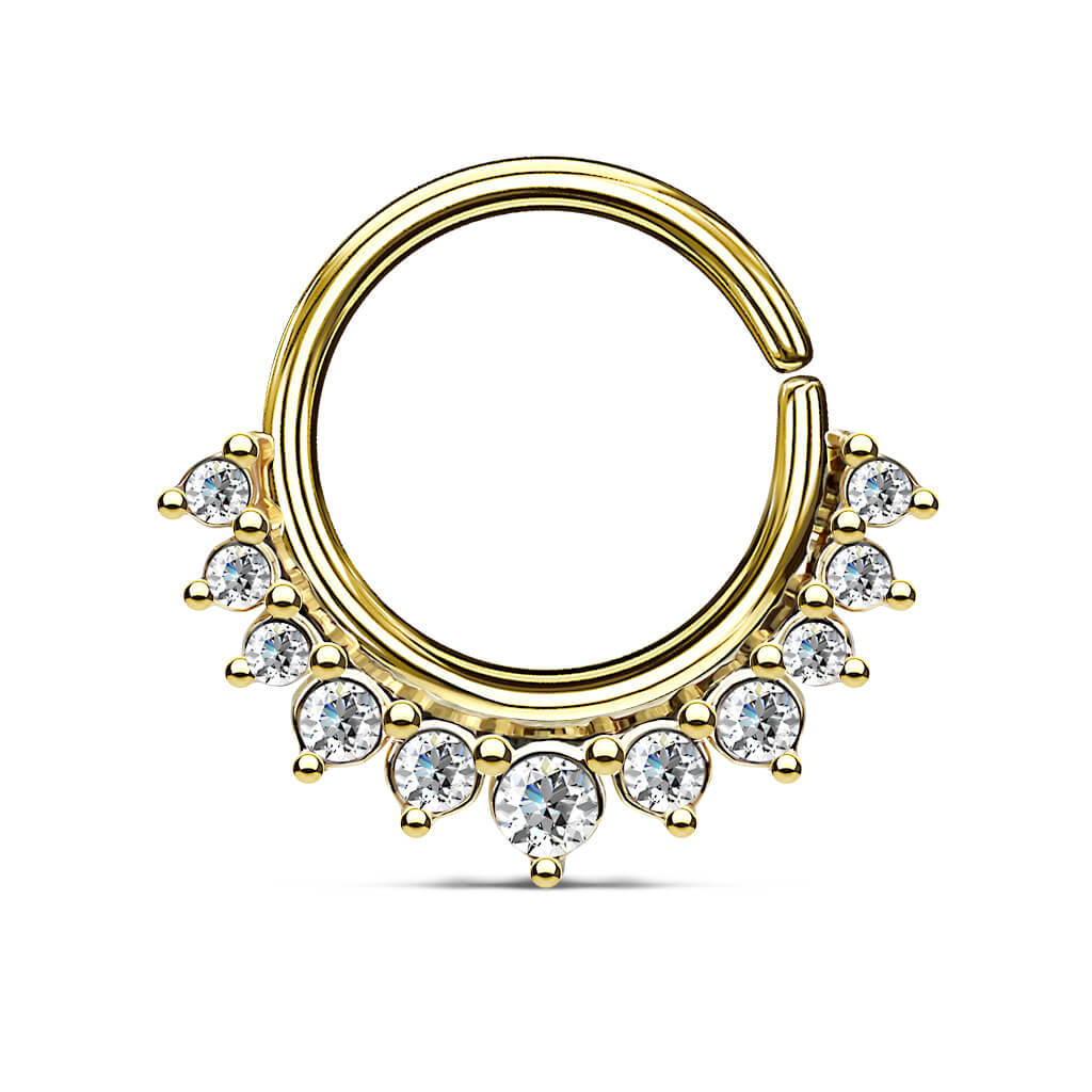 Crystal Paved Bendable Hoop for Septum & Cartilage