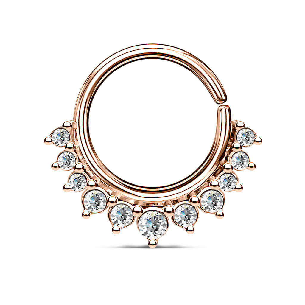 Crystal Paved Bendable Hoop for Septum & Cartilage