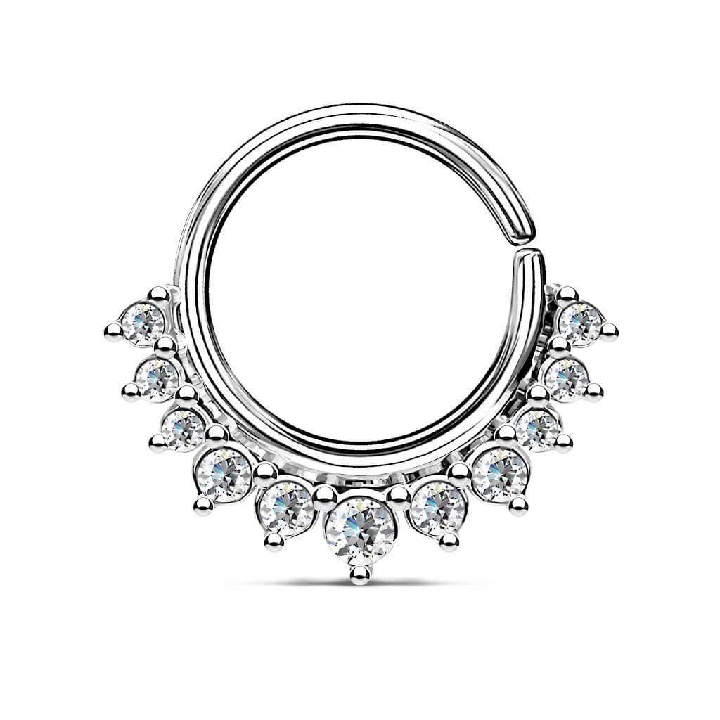 Crystal Paved Bendable Hoop for Septum & Cartilage