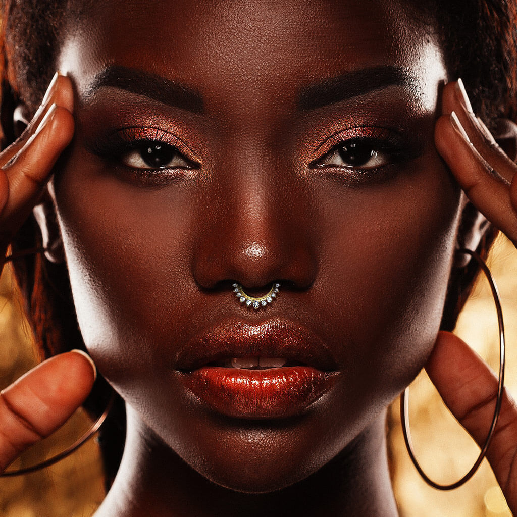 Crystal Paved Bendable Hoop for Septum & Cartilage